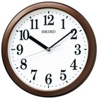 Seiko Clock Seiko Clock Wall Clock Radio Analog Compact Size Brown Metallic Diam