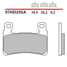 BREMBO VORDERRADBREMSBELAGE-KIT HARLEY D. HERITAGE SOFTAIL DELUXE 15-15-07HD20SA
