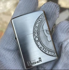 Punisher Silver Zippo Lighter Wind Proof In A New Box