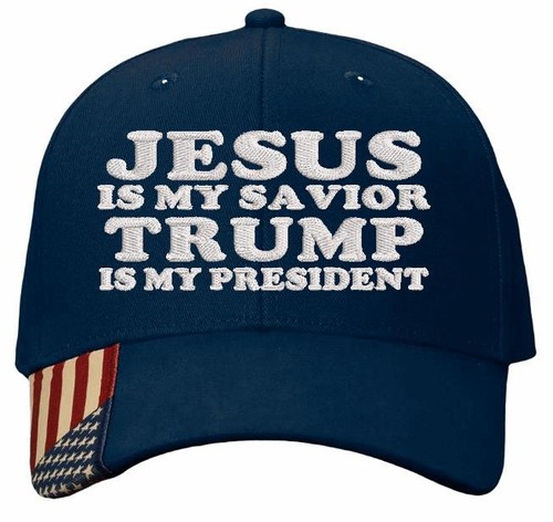 Jesus is my savior Trump is my President Outdoor Cap USA300 Flagge Krempe Hut Style - Bild 3 von 10