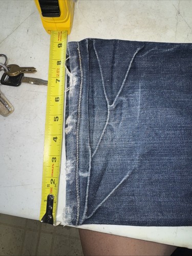 MEK Boulder BootCut Jeans Damen 29x34 Y2K Vintage bestickt Klappentasche Distress SAUM - Bild 7 von 11