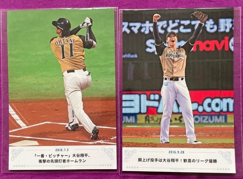 Shohei Ohtani 2017 Fighters Memorial Photo Award 2 Card Lot🔥SUPER RARE MINT