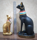 Lot de 2 statues de 8 à 13 pouces - ancienne déesse égyptienne Bastet Cat...