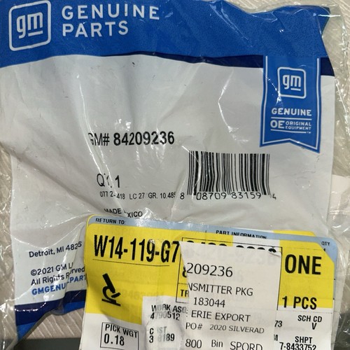 Genuine GM Keyless Entry Remote Key Fob 84209236 New OEM Sealed Bag - Picture 1 of 2