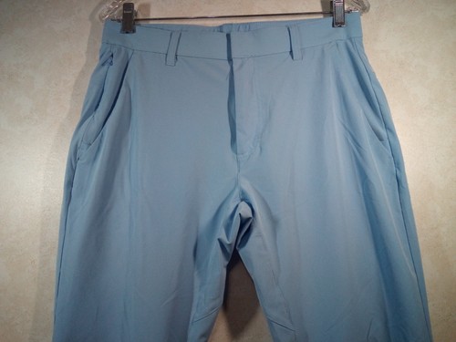 Fabletics The Only Pant Men 31x 32 Blue Slim Fit Flat Front - Picture 18 of 24