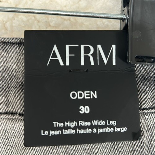 AFRM NWT Oden High Rise Wide Leg Gray wash Jeans Size 30  - Picture 6 of 10
