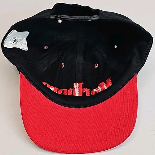 CAPPELLO SNAPBACK VINTAGE RETRÒ MARLBORO SIGARETTE ROSSO/NERO CLASSICO REGOLABILE - Foto 6 di 11