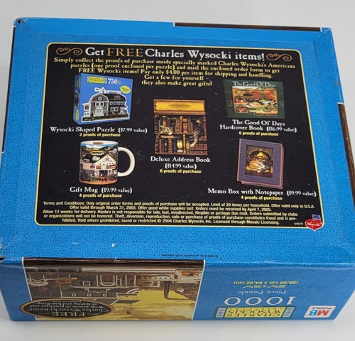 Charles Wysocki Fair haven by the sea,1000 PC Puzzle Hasbro Milton Bradley,NEW - Picture 2 of 2