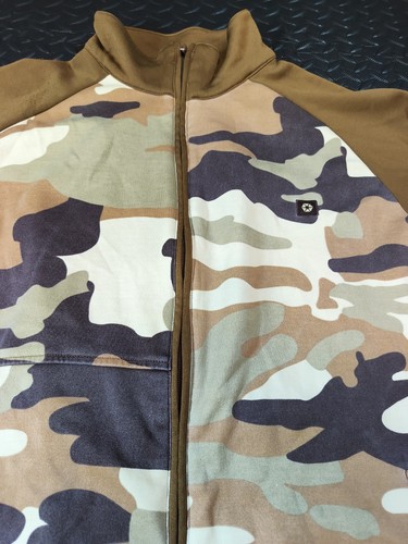 De Colección Polo Sur XL Hombres Chaqueta Camuflada Y2K Marrón Cremallera Completa Sudadera de Pista - Imagen 2 de 8