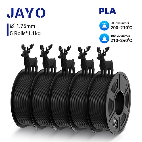 JAYO 5.5KG PLA 3D Printer Filament Bundle PLA 1.75mm 1.1KG/Spool Multicolor - Picture 7 of 20
