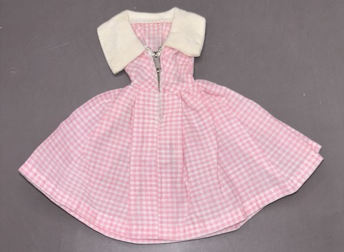 Vintage Barbie vestiti bambola vestito #1626 bambola danzante rosa vestito gingham - Foto 2 di 3