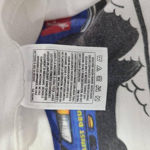 Vtg 90s Kmart 1998 White Lg T-Shirt Graphic Print "Kids Race Against Drugs" - Picture 19 of 20