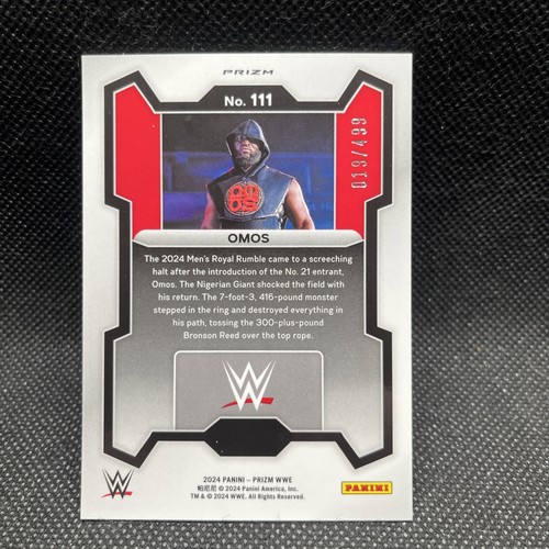 2024 Panini Prizm WWE - #111 Omos Pulsar Prizm #/499 - Picture 2 of 2