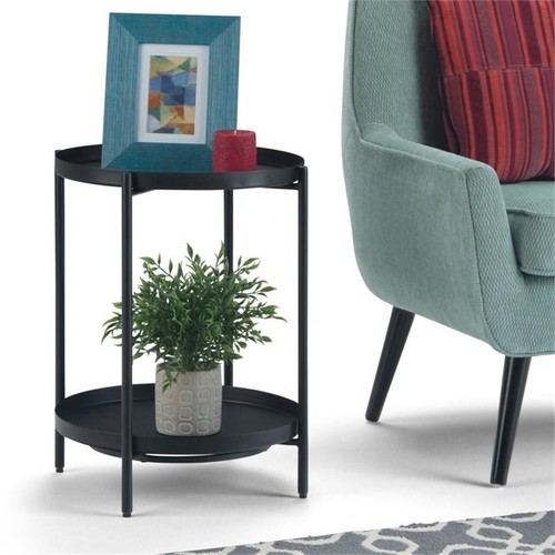 Trent Home Industrial 17" Metall Metall Beistelltisch in Schwarz - Bild 2 von 9