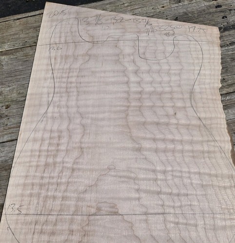 Flame Carvetop Maple Exotic guitar top wood or bass figured wood 4 luthier - Picture 4 of 5