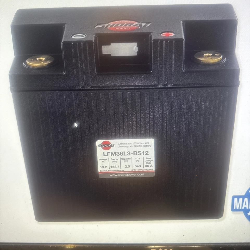Shorai - LFX36L3-BS12 - Batería de litio de hierro de velocidad extrema Foto 2 de 2