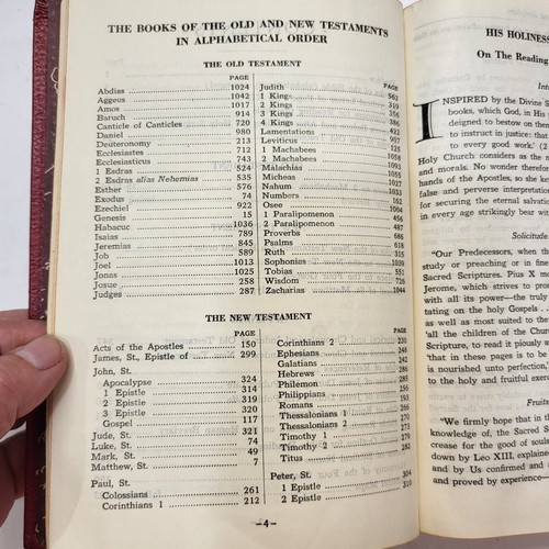 La Nueva Edición Católica de la Santa Biblia 1954 Papa Pío XII Tapa Blanda Cuero - Imagen 16 de 24
