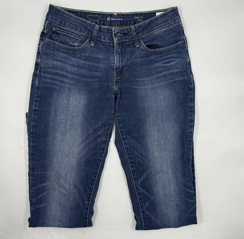 Levi Strauss Bold Curve Jeans Damen 27 Blau Modern Rise Straight Denim Hose