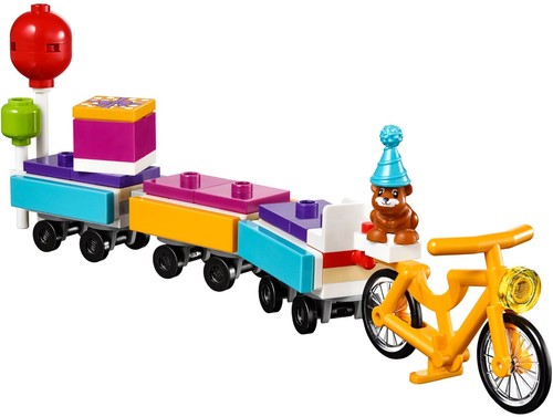 NEW Lego FRIENDS 41111 Party Train. Bright Light Orange Bicycle. Hamsters. Wagon - Picture 4 of 11