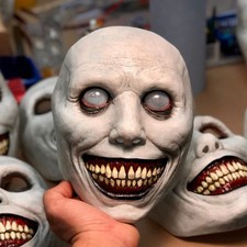 Horror The Exorcist Smiling Face Demon Mask Cosplay Evil Creepy Ghost Skull Mask
