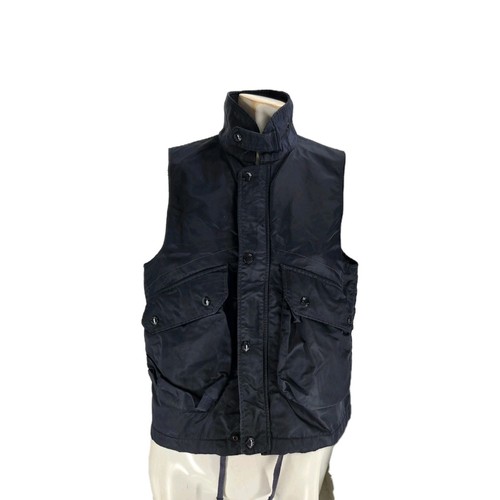 Chaleco para hombre Engineered Garments extra pequeño azul marino de sarga de lona de campo