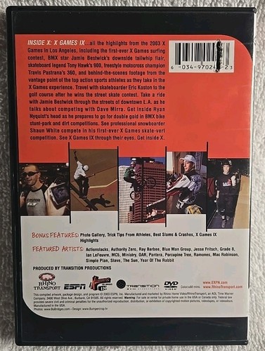 Inside X: ESPN X Games IX (2003 Rhino Transport/ESPN X-Games DVD NR) - 第 2/4 張圖片