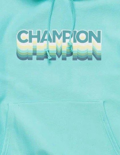 Champion Mens Pullover Hoodie Sweatshirt XL Fleece Lined Long Sleeves Teal $70 - Picture 7 of 10