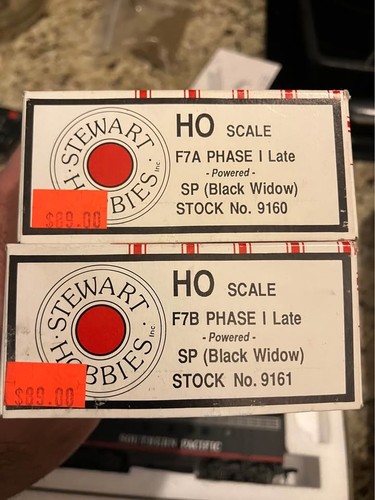 Stewart HO Scale F7A & F7B Phase 1 Late SP Black Widow #9160 & 9161 Old Stk. NEW - Picture 3 of 3