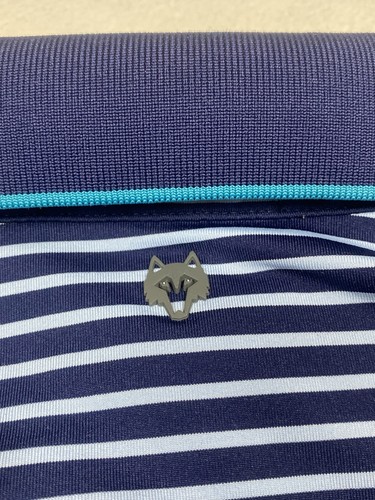 Greyson Ticonderoga Polo Uomo XL Blu Righe Golf Performance Logo Preppy - Foto 6 di 9