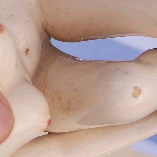 FIGURINA VINTAGE SQUISITA ART NOUVEAU DONNA NUDA STATUINA PORCELLANA - Foto 9 di 10