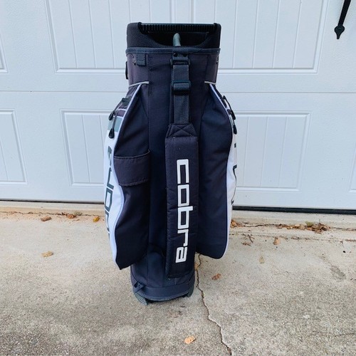 Cobra White Gray Golf Bag 14-way Dividers Rain Cover Lightweight - Picture 11 of 17