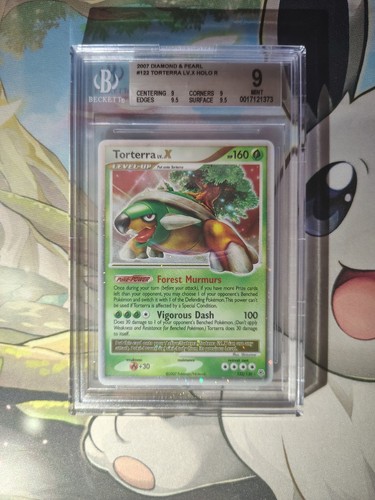 Tortera LV. X Holo 122/130 Diamant und Perle Beckett BGS 9 mit Subgrades Pokemon