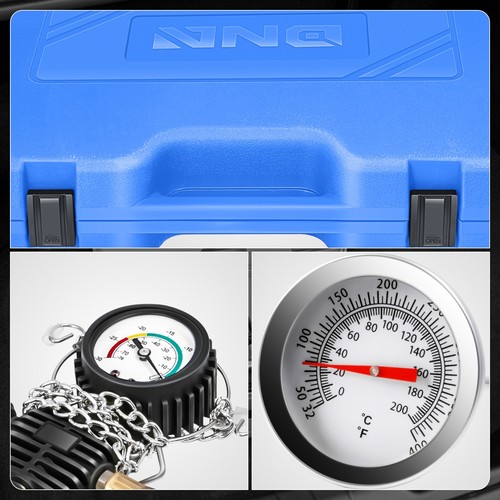 28Pcs Radiator Pressure Tester Vacuum Cooling Purge System Refill Kit+Blue Case - Picture 7 of 7