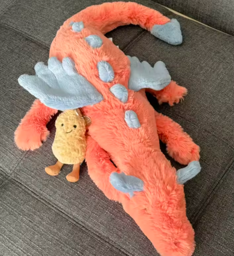 Jellycat Inspired 60cm Persimmon Plum Dragon Plush Toy - Picture 4 of 4