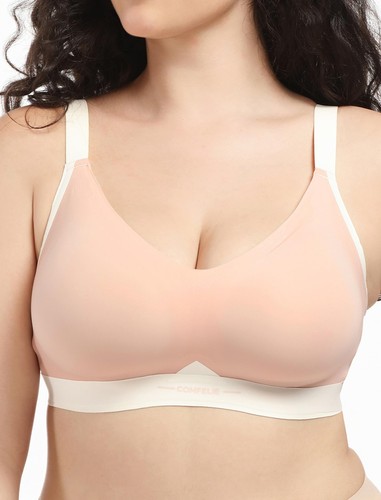Seamless Wireless Bra No Wire Bralette Lined Padded Lightweight for Big Bust ...