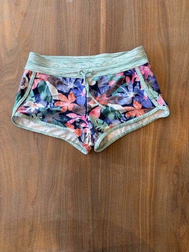 Girl's Athleta Girl Multicolored Tropical Print Lined Gym Shorts Sz. L/12 - Picture 1 of 5