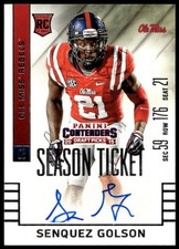 2015 PANINI CONTENDERS DRAFT PICKS SENQUEZ GOLSON 237 MT AUTOGRAPH RC OLE MISS