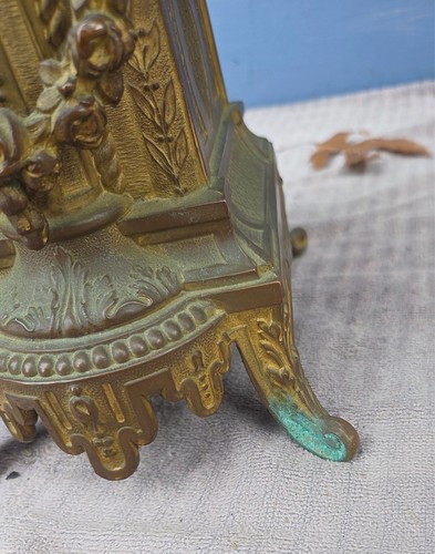 Reloj Waterbury Sartoris Spelter Querubín PIEZAS/REPARACIÓN Falta Acabado - Imagen 18 de 22