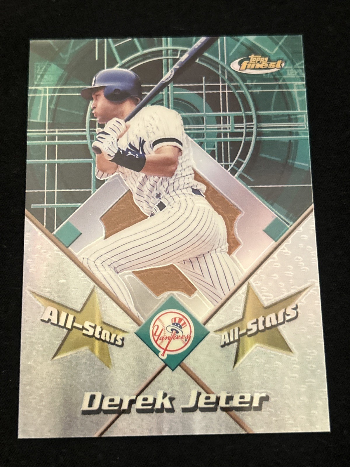 2001 Topps Finest All-Stars Refractor Card #FAS2 Derek Jeter - NM Condition