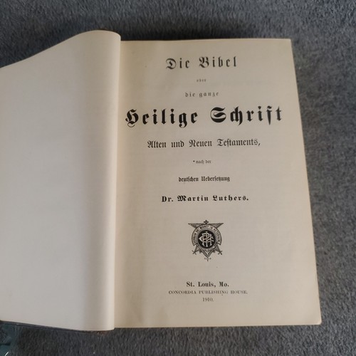 1910 HEILIGE SCHRIFT, DIE BIBEL, HOLY BIBLE in German, Leather Bound Embossed - Picture 11 of 20