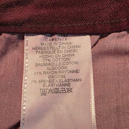 Pantalones True Religion para mujer de terciopelo borgoña ajustados talla 29 - Imagen 4 de 5