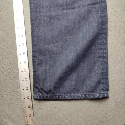 7 For All Mankind Jeans Mens 33x34 Blue Standard Straight Leg Denim Five Pocket - Picture 9 of 12