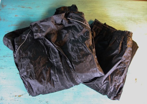 Joe Rocket RS2 2-Piece Women's Motorcycle Rain Suit Black Silver XL Wind Resist - Bild 16 von 16