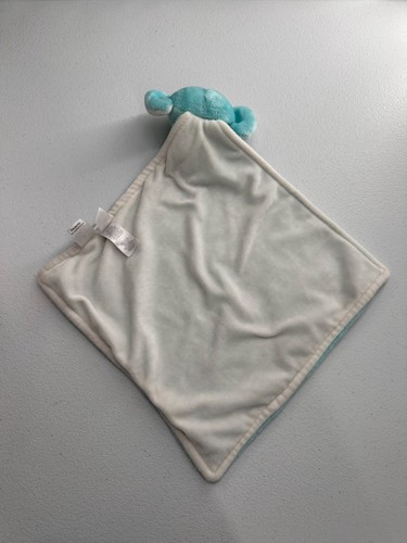 Carters Soft Elephant Security Blanket OS Baby Lovey Aqua & White Polyester 2016 - Picture 12 of 16