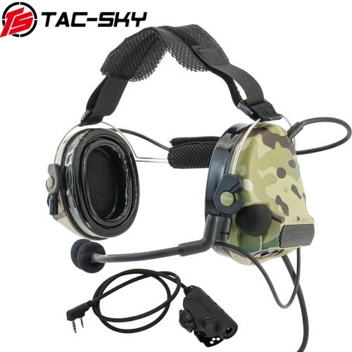 TS TAC-SKY Rear Headband Electronic Tactical Headset TSC3 Gehörschutz PTT - Bild 25 von 25