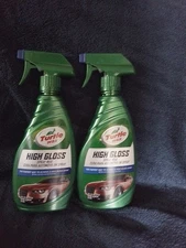 Turtle Wax High Gloss Spray Wax 16oz Lot of 2 Bottles Car Shine Polish Detail