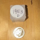 Uncirculated 1953 D Roosevelt Dime 10C Silver 50 Coin Roll multiple coins toned