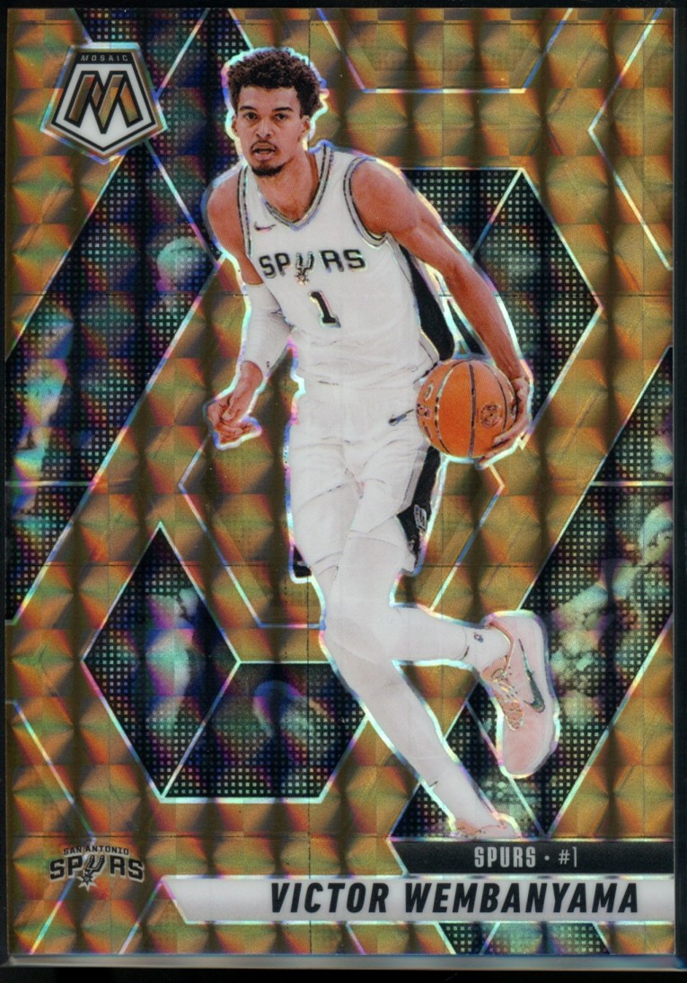 2024-25 Panini Mosaic #31 Victor Wembanyama Bronze Mosaic #/75