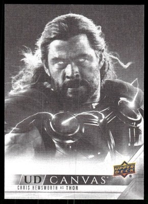 Chris Hemsworth As Thor - 2024 Upper Deck Marvel UD Canvas Series 2 #C56 B&W