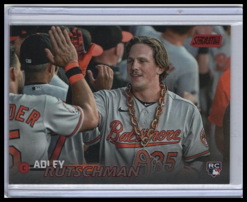 2023 Stadium Club Adley Rutschman Red Foil #104 Rookie - Foto 1 di 2